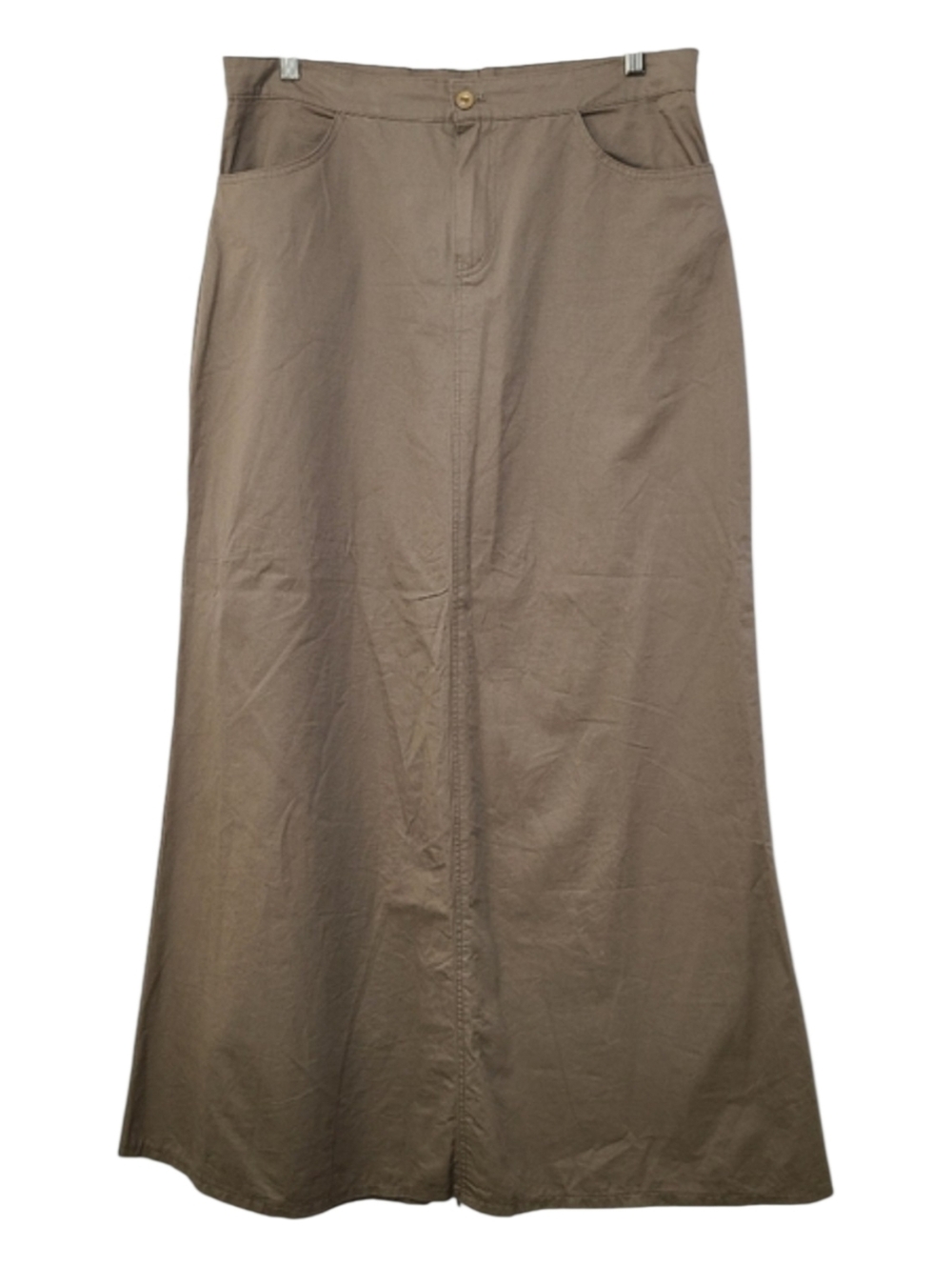 Splendor Design Brown A-line Maxi Skirt Sz XL | w/ Pockets | Boho Minimalist